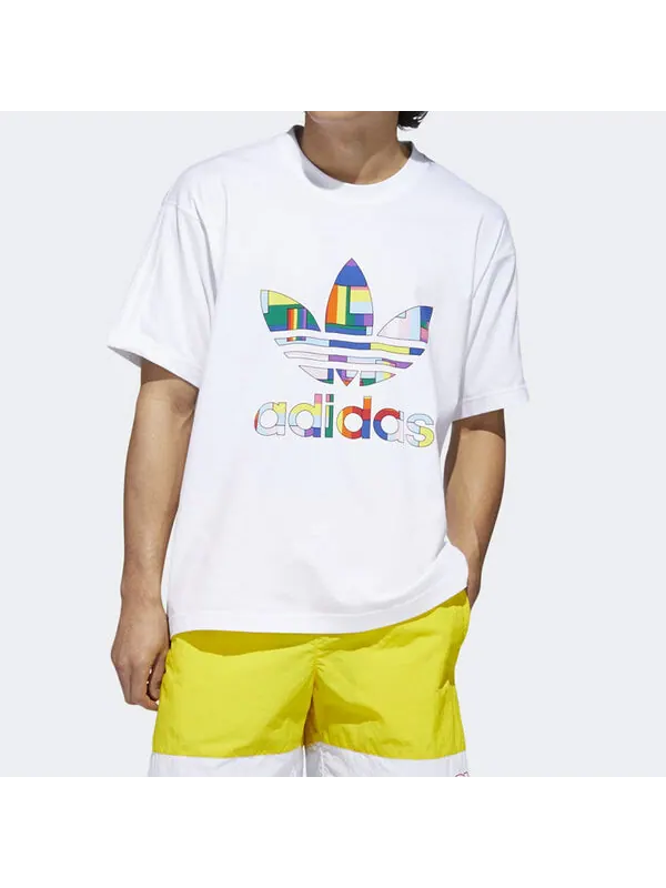 Футболка originals flag lag fill tee sports short sleeve white Adidas — изображение 3 из 4, белый