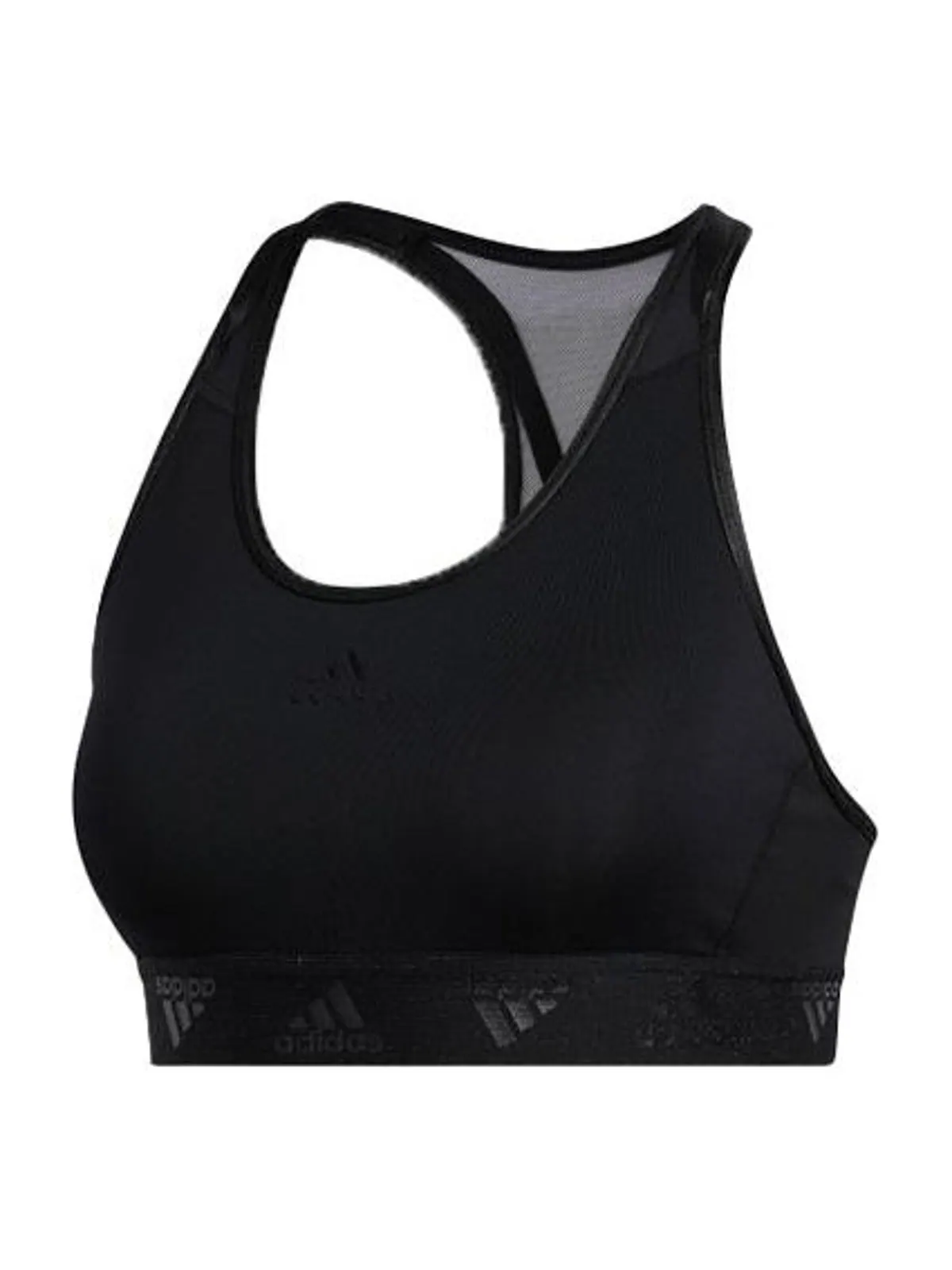 Бюстгальтер (WMNS) adidas Don't Rest Badge of Sport Glam-On Bra 'Black' — изображение 1 из 3, черный