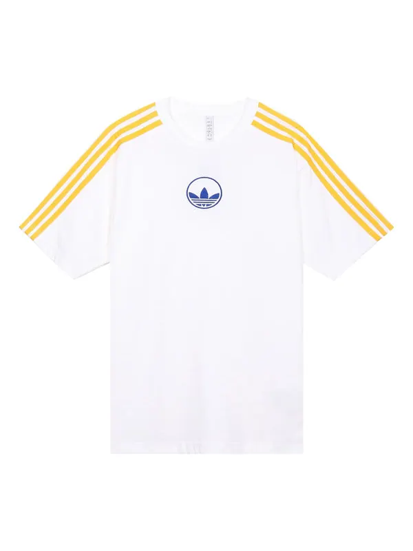 Футболка originals 3 stripe circle sports short sleeve white Adidas — изображение 1 из 4, белый