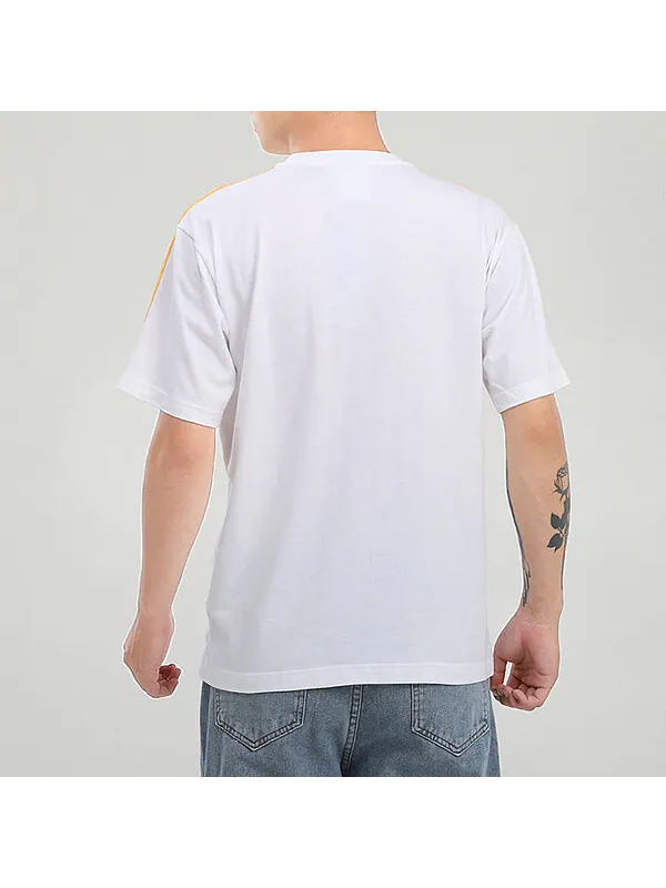 Футболка originals 3 stripe circle sports short sleeve white Adidas — изображение 4 из 4, белый