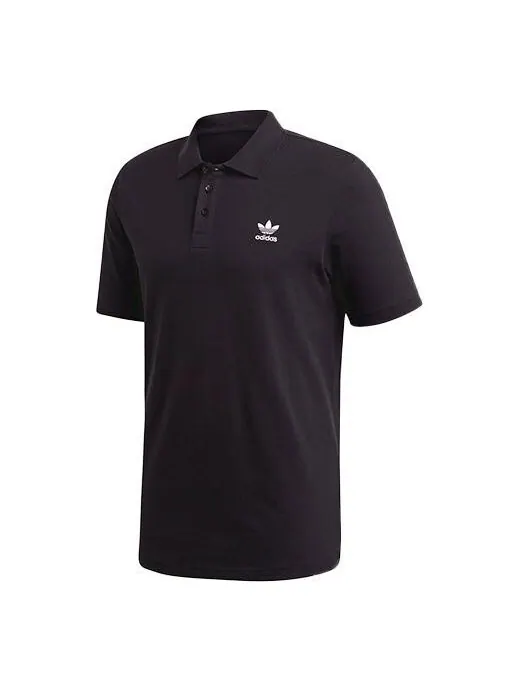 Футболка originals casual sports short sleeve polo shirt black Adidas — изображение 1 из 4, черный