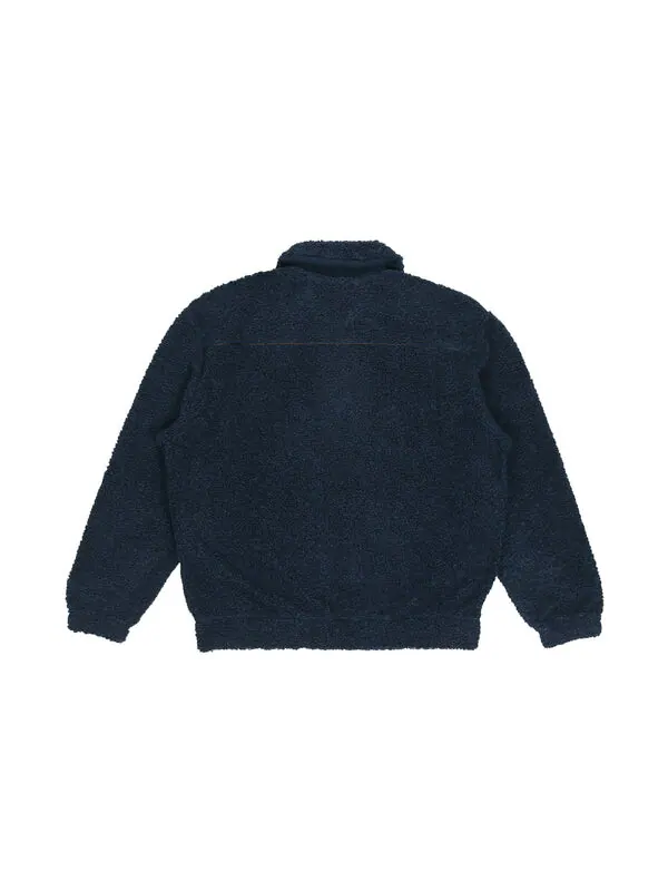 Куртка adidas originals Embroidered Logo lapel lamb's wool Sports Jacket Navy Blue — изображение 2 из 4, синий