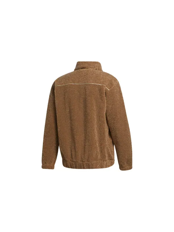 Куртка adidas originals Embroidered Logo lapel lamb's wool Sports Jacket Yellow — изображение 2 из 4, желтый