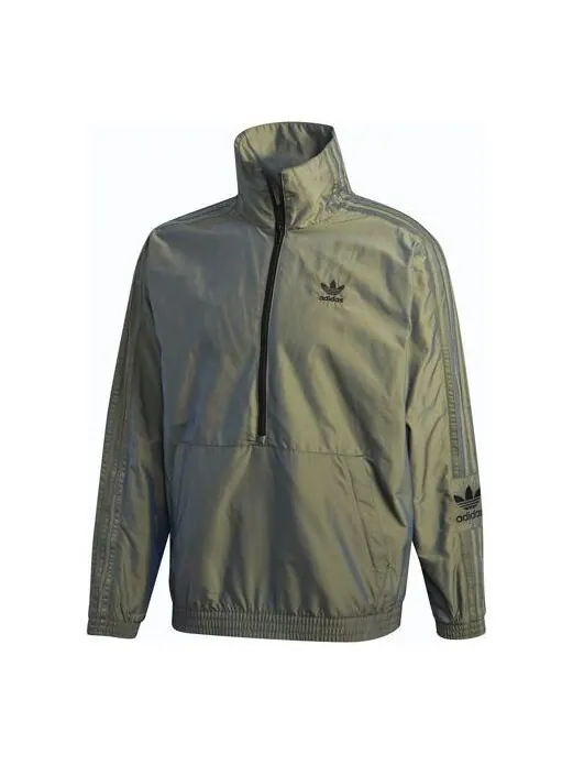 Куртка adidas originals Rainbow Cardigan Sports Zipper Jacket Metallic Green — изображение 1 из 4, золотисто-зеленый