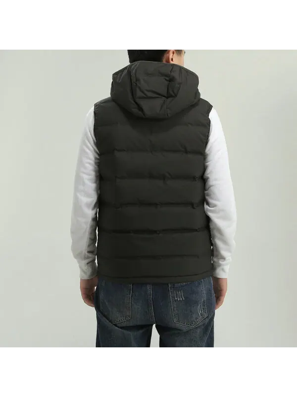 Пуховик adidas Helionic Vest Stay Warm hooded Down Vest Brown — изображение 4 из 4, коричневый
