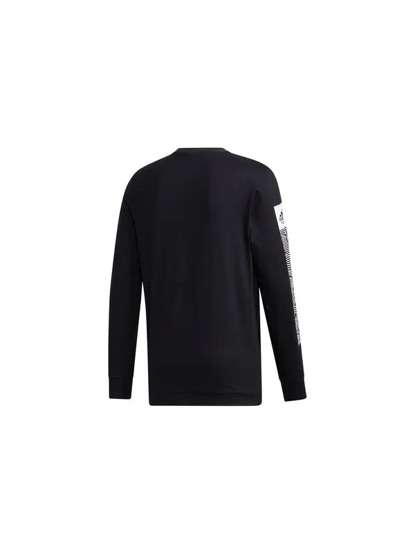 Футболка adidas x Takahashi Riko Crossover Ls Tee M Hiroko Geometry Printing Loose Sports Long — изображение 2 из 4, черный