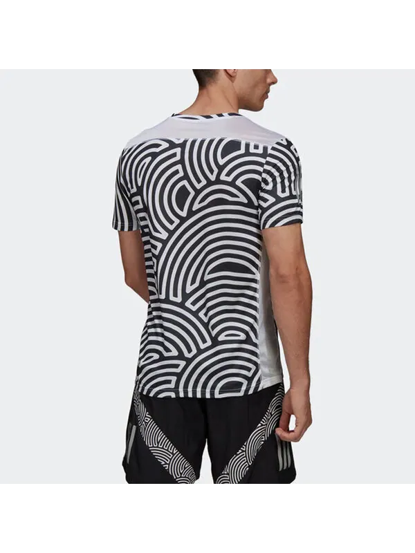 Футболка Men's adidas x Hiroko Takahashi Riko Crossover Round Neck Printing Casual Sports Running — изображение 4 из 4