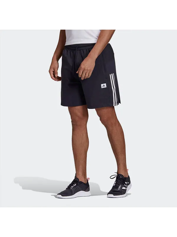 Шорты adidas M D2m Motion Sh Running Gym Stripe Breathable Sports Shorts Black — изображение 3 из 4, черный