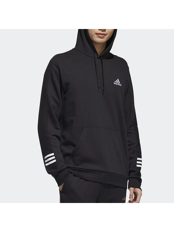 Толстовка adidas Sports Casual Hooded Sweater Men Black — изображение 3 из 4, черный