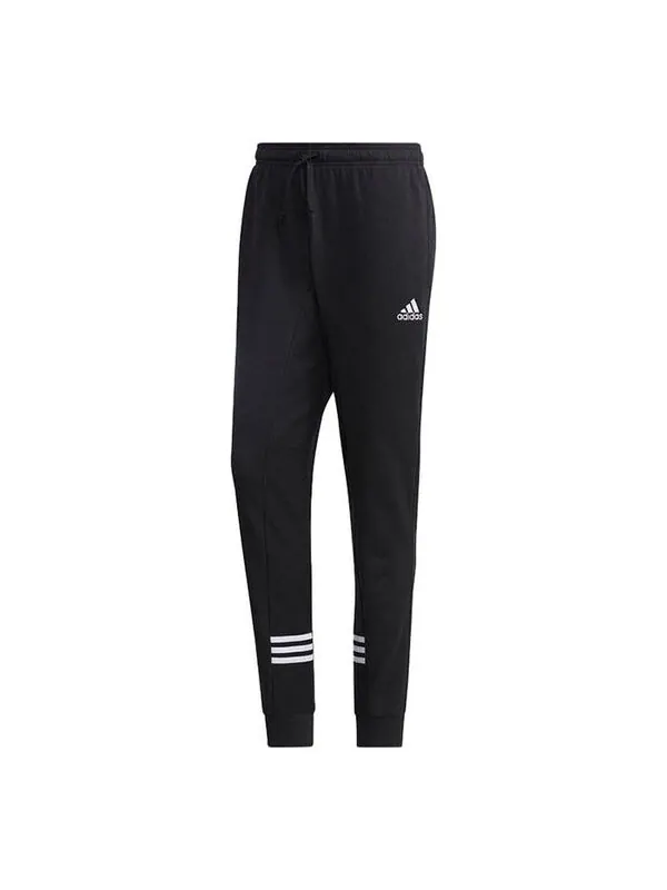 Спортивные штаны adidas M E Comf Pt Stripe Running Bundle Feet Sports Pants Black — изображение 1 из 4, черный