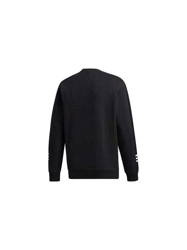 Толстовка logo stamping casual laptop sportswear men's black Adidas — изображение 2 из 4, черный