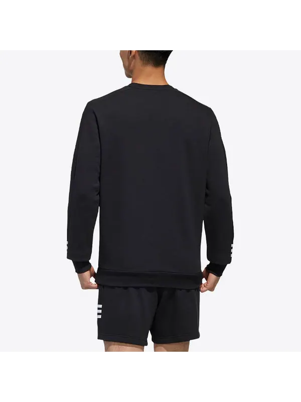 Толстовка logo stamping casual laptop sportswear men's black Adidas — изображение 4 из 4, черный