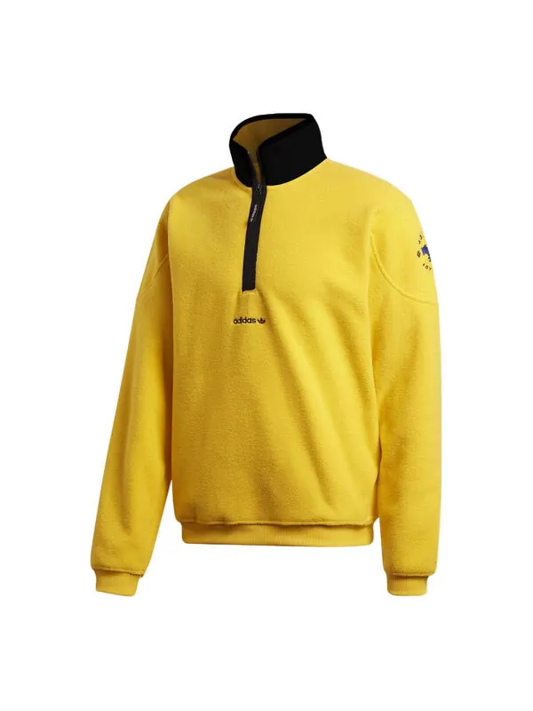 Толстовка originals adv archive hz retro half zipper sports long sleeves yellow Adidas — изображение 1 из 4, желтый