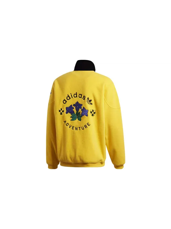 Толстовка originals adv archive hz retro half zipper sports long sleeves yellow Adidas — изображение 2 из 4, желтый