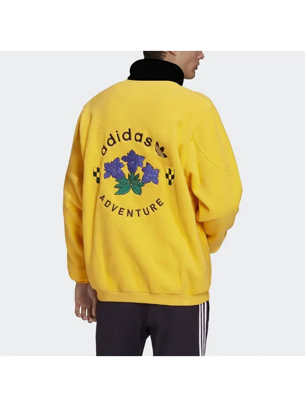 Толстовка originals adv archive hz retro half zipper sports long sleeves yellow Adidas — изображение 4 из 4, желтый