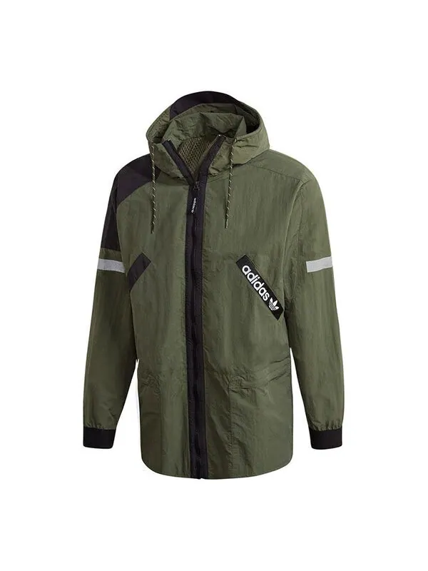 Куртка adidas originals Adv Fz Wb Zipper hooded track Jacket Basic Green — изображение 1 из 4, зеленый
