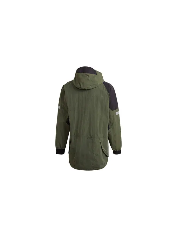Куртка adidas originals Adv Fz Wb Zipper hooded track Jacket Basic Green — изображение 2 из 4, зеленый