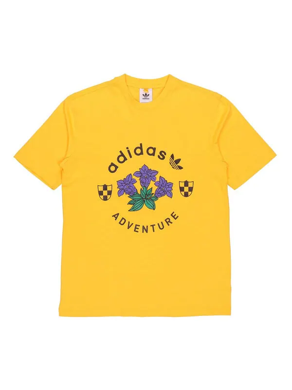 Футболка adidas originals adventure T-shirt 'Yellow' — изображение 1 из 4, желтый