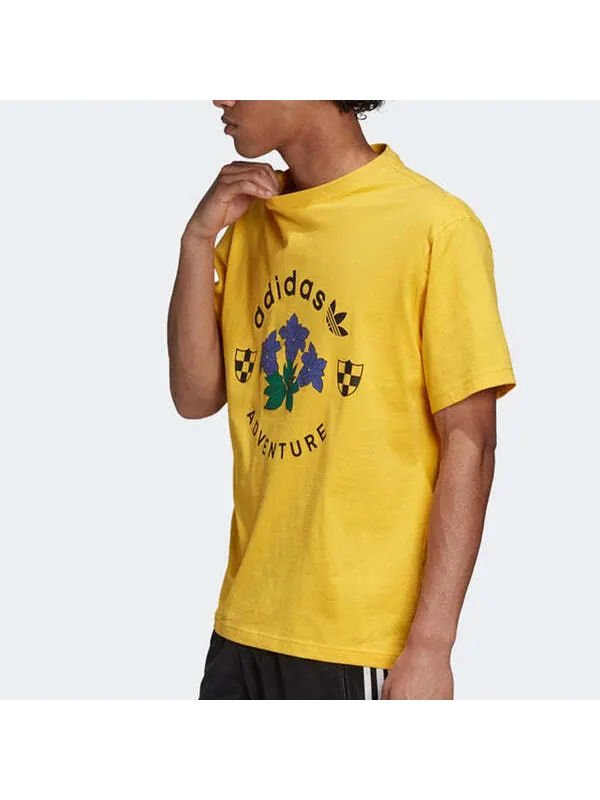 Футболка adidas originals adventure T-shirt 'Yellow' — изображение 3 из 4, желтый