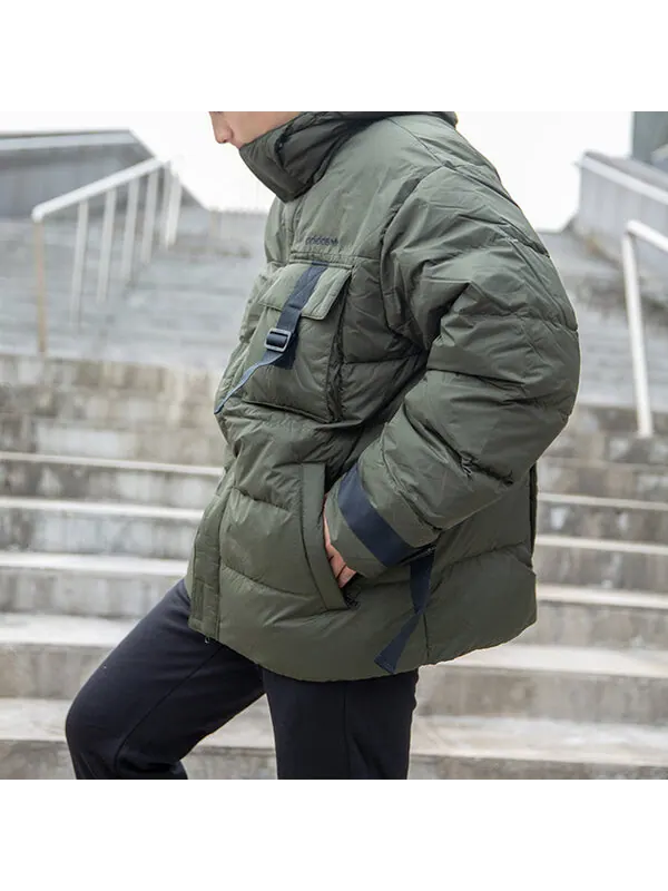 Пуховик adidas originals Utility Duck Down Winter Jacket Green — изображение 4 из 4, зеленый
