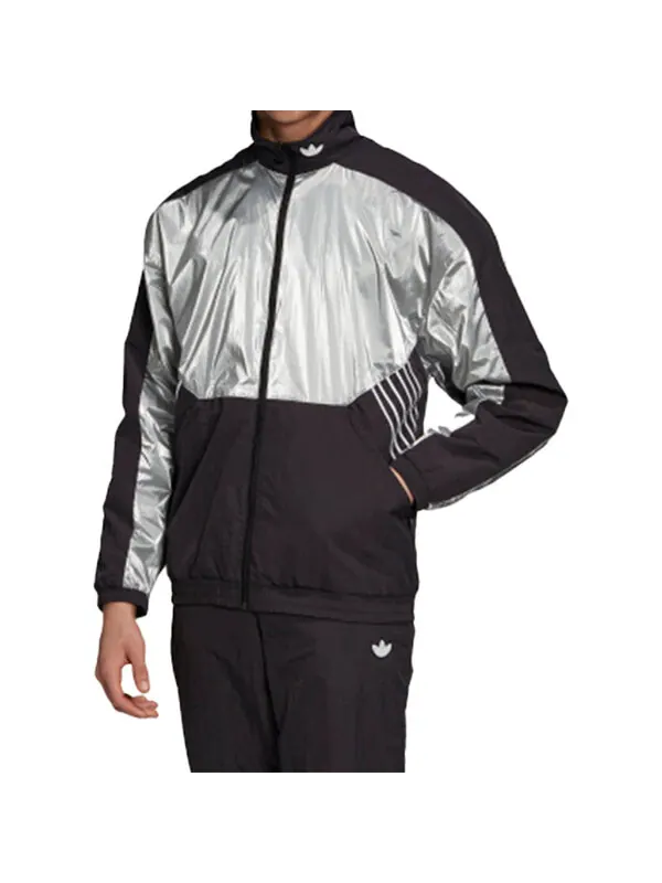 Куртка оригинальная tlm 02 trackt colorblock спортивная куртка с воротником-стойкой Adidas — изображение 3 из 4, черный