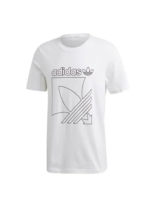 Футболка оригинальные sprt 3s футболка спортивная с коротким рукавом белая Adidas — изображение 1 из 4, белый