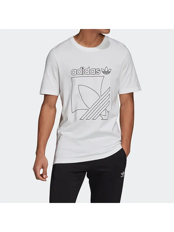 Футболка оригинальные sprt 3s футболка спортивная с коротким рукавом белая Adidas — изображение 3 из 4, белый