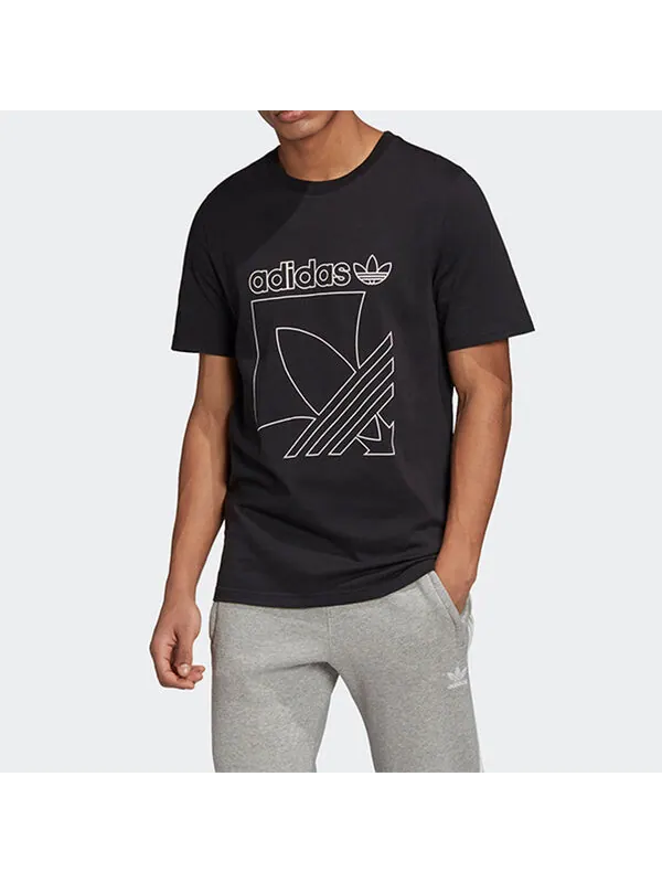 Футболка originals sprt 3s tee sports short sleeve black Adidas — изображение 3 из 4, черный