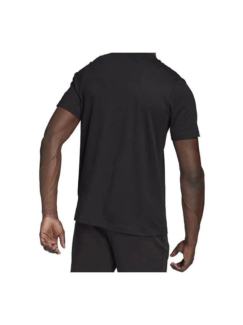 Футболка adidas HYPRRL DMSN T Letter Logo Sports Breathable Short-sleeve Tee Men Black — изображение 4 из 5, черный