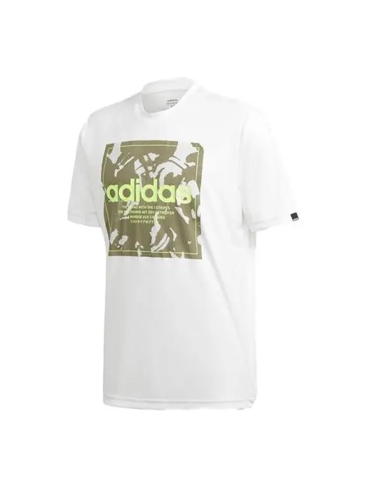 Футболка adidas M Camo Bx T Training Sports Short Sleeve White — изображение 1 из 2, белый
