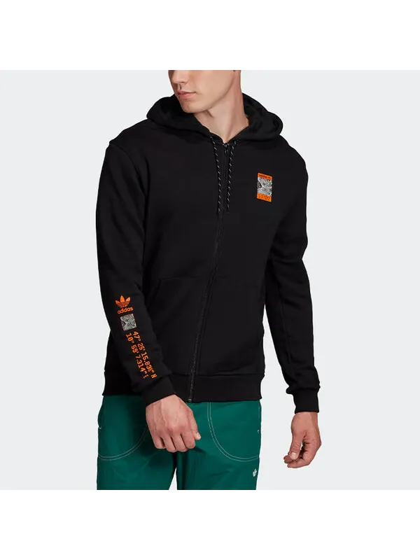 Куртка adidas originals Men's ADV Logo FZH Jacket — изображение 3 из 4, черный