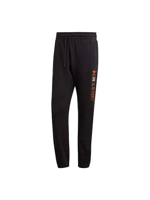 Спортивные штаны adidas originals Adv Logo Sp logo Printing Casual Bundle Feet Sports Pants Black — изображение 1 из 4