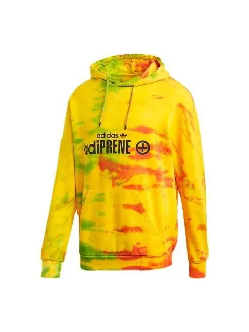 Толстовка adidas originals logo Printing Tie Dye Yellow — изображение 1 из 4, желтый