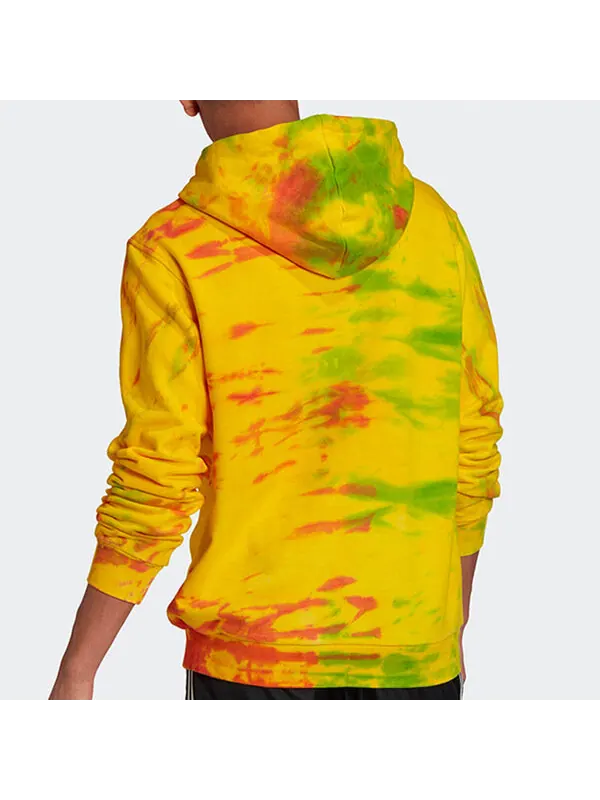 Толстовка adidas originals logo Printing Tie Dye Yellow — изображение 4 из 4, желтый