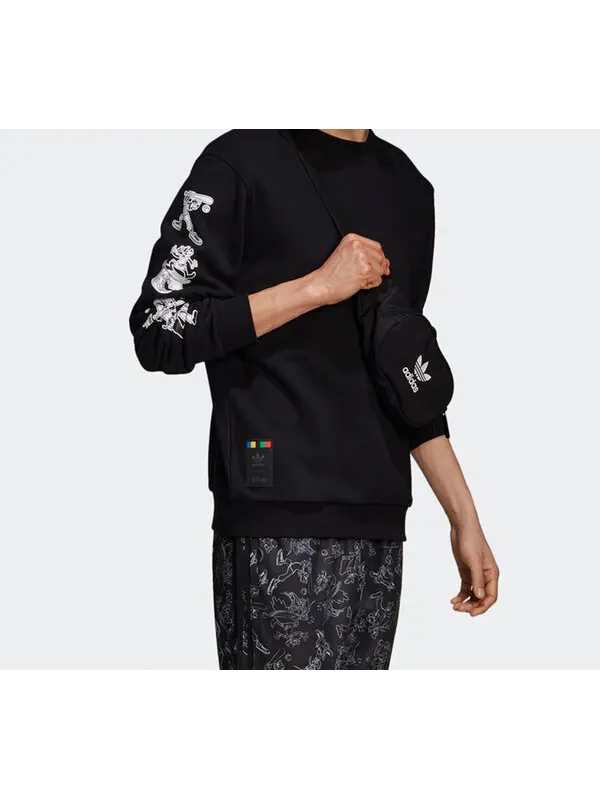 Толстовка adidas x Disney Goofy Crew Crossover Pullover Black — изображение 4 из 4, черный