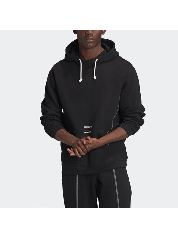 Толстовка Adidas Originals R.Y.V. Hooded Pullover 'Black' — изображение 3 из 4, черный