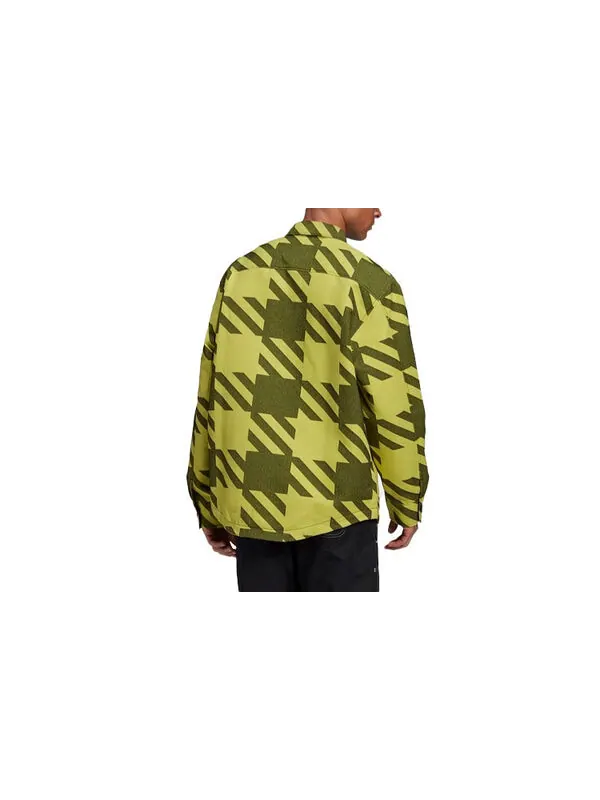 Рубашка originals fashion shirt contrasting colors collar sports long sleeves green Adidas — изображение 2 из 4, зеленый