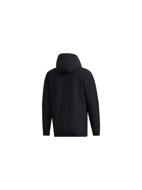 Куртка adidas M Mh Wrm Wd Jkt Solid Color Fleece Lined Stay Warm Hooded Jacket Black — изображение 2 из 4, черный