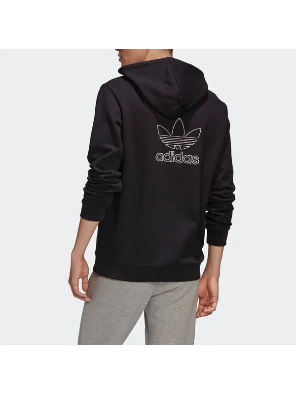Толстовка originals logo printing loose sports black Adidas — изображение 4 из 4, черный