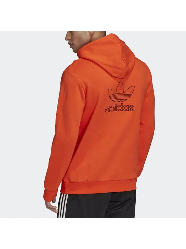 Толстовка adidas originals B+F TRFL Hoody Casual Sports Orange — изображение 4 из 4, оранжевый