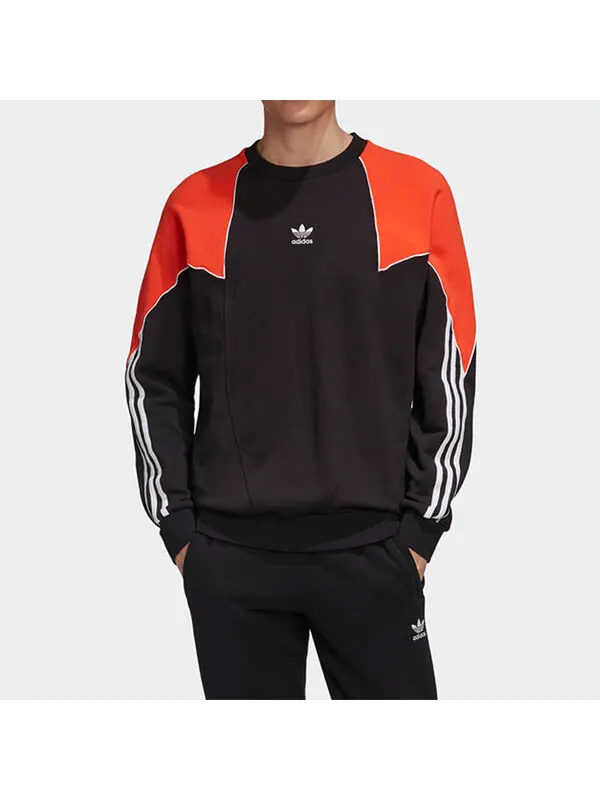 Толстовка adidas originals B Trf Ab Crew Colorblock Casual Sports Pullover Black — изображение 3 из 4, черный