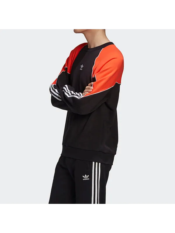 Толстовка adidas originals B Trf Ab Crew Colorblock Casual Sports Pullover Black — изображение 4 из 4, черный