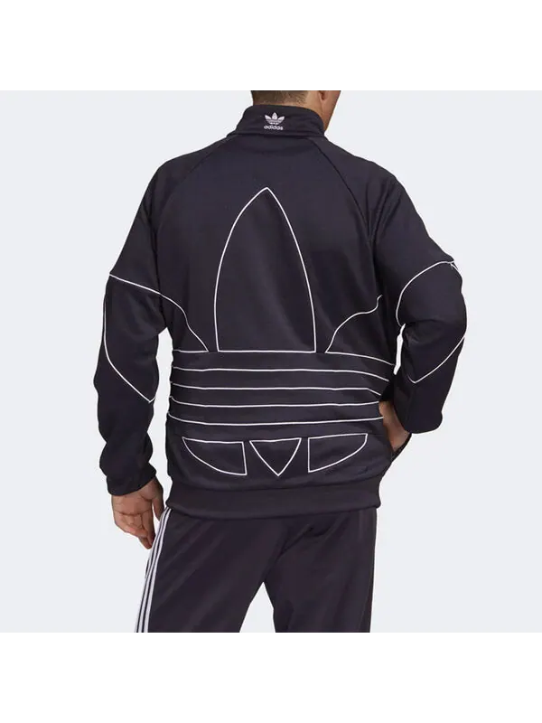 Куртка adidas originals Large Stand Collar Casual Sports Jacket Black — изображение 4 из 4, черный