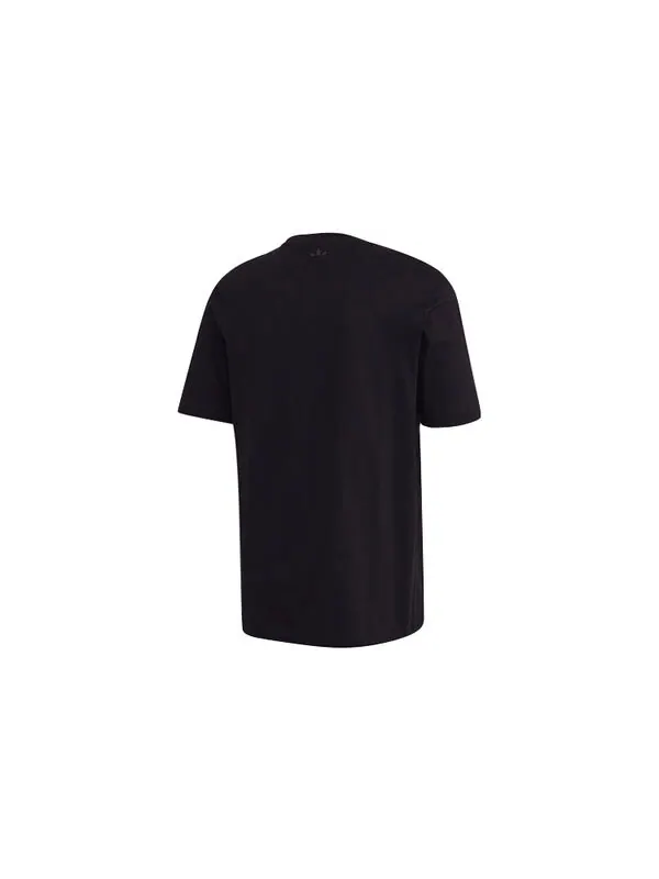 Футболка adidas originals 3d Trefoil Tee Casual Logo Round Neck Short Sleeve Black — изображение 2 из 4, черный
