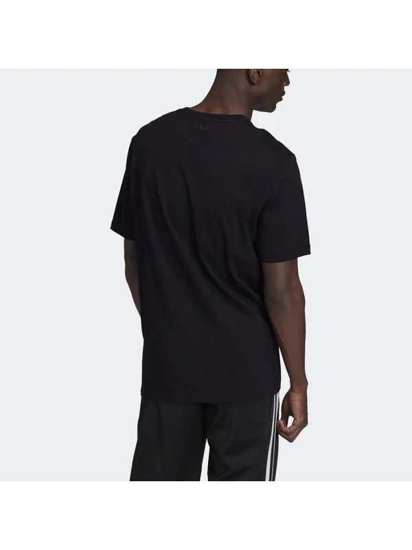 Футболка adidas originals 3d Trefoil Tee Casual Logo Round Neck Short Sleeve Black — изображение 4 из 4, черный
