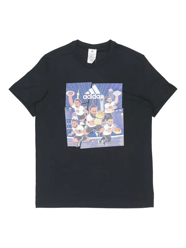 Футболка shanghai tee баскетбольные спортивные с коротким рукавом Adidas — изображение 1 из 4, черный