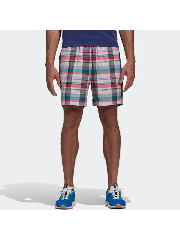 Шорты originals x noah water repellent shorts waterproof plaid red Adidas — изображение 3 из 4, красный