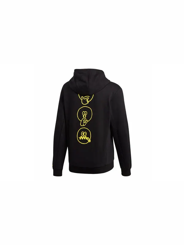 Толстовка adidas Alphabet Printing Basketball Sports Pullover Black — изображение 2 из 4, черный