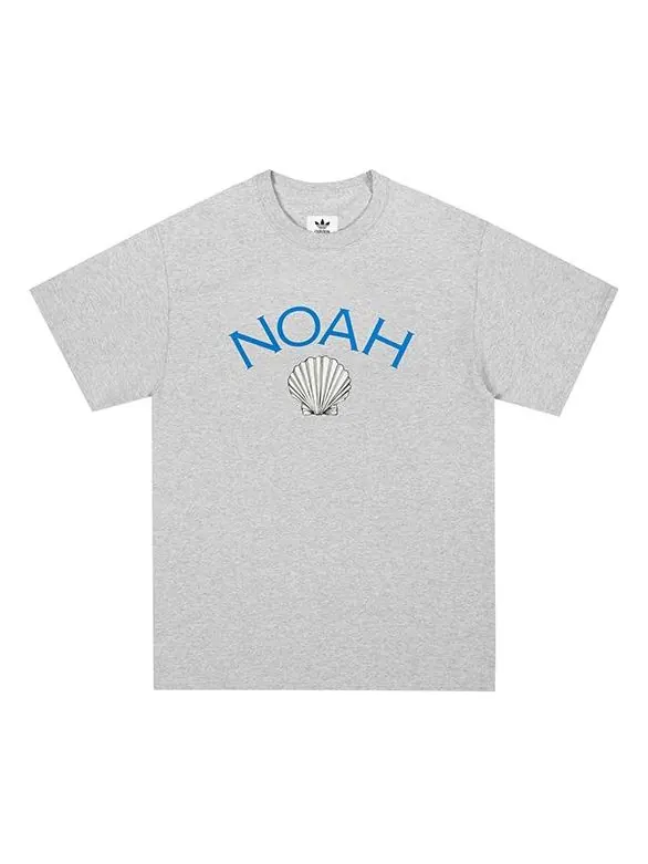 Футболка originals x noah shell logo tee male grey Adidas — изображение 1 из 4, серый