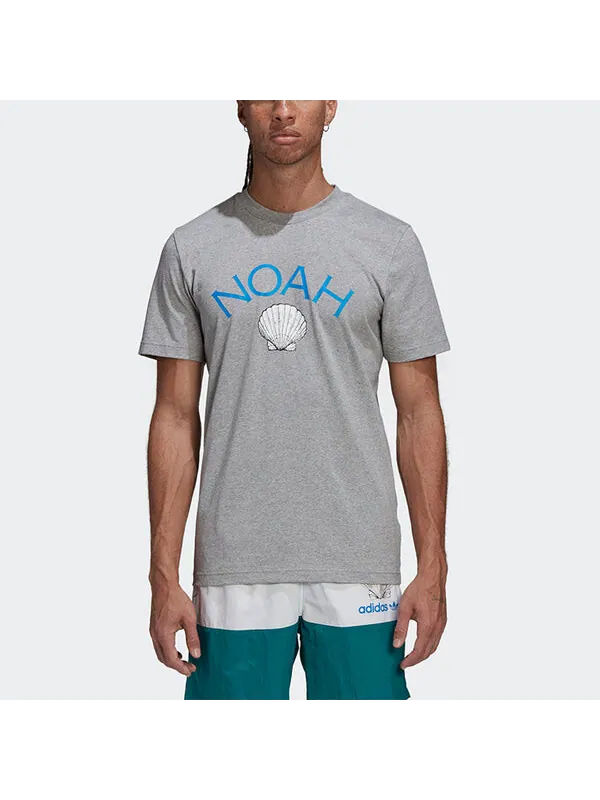 Футболка originals x noah shell logo tee male grey Adidas — изображение 3 из 4, серый